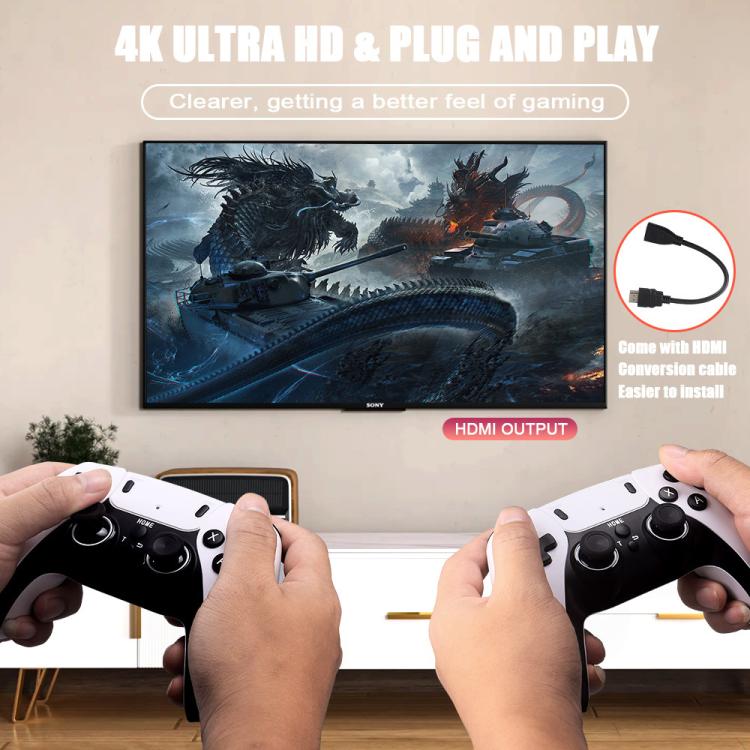 M10 Pro 4K TV Game Player 3D HD Retro Video Game Console 64G With Wired Controller by bashfashion