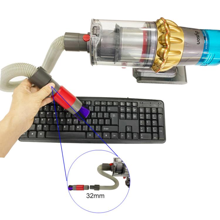 32mm Soft Brush+Connector For Dyson V8 Vacuum Cleaner Dusting Streak Free Soft Brush Replacement Accessory Set by bashfashion
