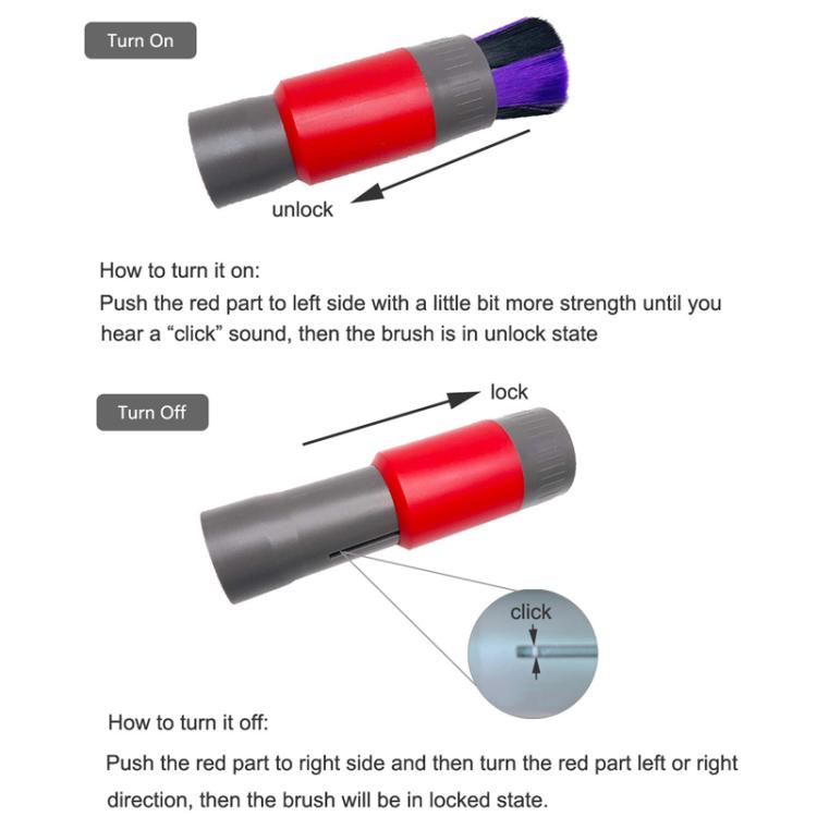 32mm Soft Brush+Connector For Dyson V8 Vacuum Cleaner Dusting Streak Free Soft Brush Replacement Accessory Set by bashfashion