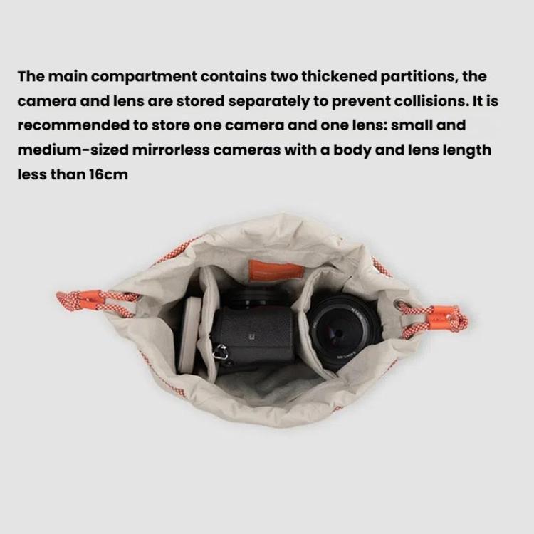 PGYTECH OneGo SLR Camera Waterproof Drawstring Bag, Color: White by PGYTECH