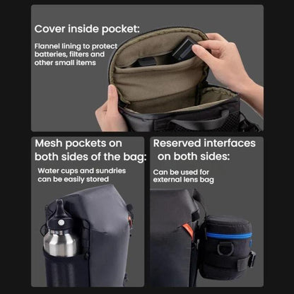 PGYTECH DSLR Camera Crossbody Waist Triangle Bag(Black) by PGYTECH