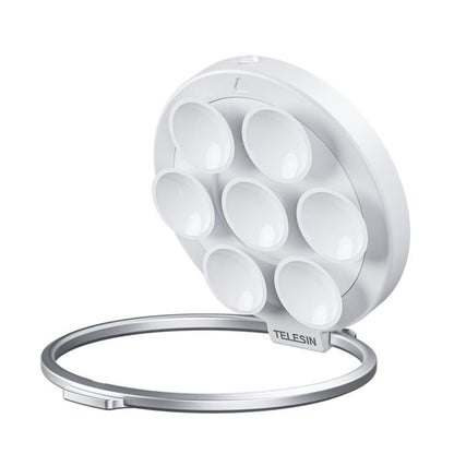 TELESIN MagSafe Suction Cup Mobile Phone Holder Mirror Glass Selfie Mount Portable Silicone Ring Holder(White) by TELESIN