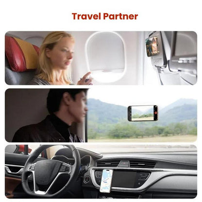 TELESIN MagSafe Suction Cup Mobile Phone Holder Mirror Glass Selfie Mount Portable Silicone Ring Holder(White) by TELESIN