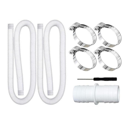 32mm Pool Hose + Connector + Screwdriver For Intex 300 GPH/530 GPH, Length: 1.5m White Hose by bashfashion