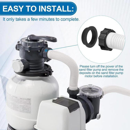 11228 For Intex Pool O-Ring Gasket Replacement Sand Filter Pump Motor Sealing Kit(Black) by bashfashion