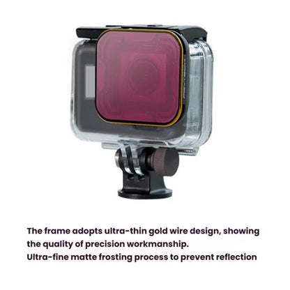 For GoPro 5/6 PGYTECH Deep Diving Snorkeling Filter Waterproof Case(Red) by PGYTECH