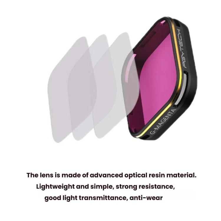 For GoPro 5/6 PGYTECH Deep Diving Snorkeling Filter Waterproof Case(Red) by PGYTECH