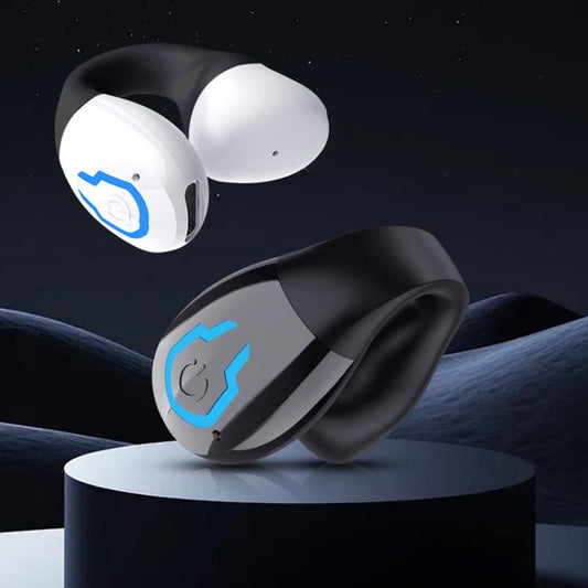 Bluetooth Earpiece Single Ear Clip-On Non-Intrusive Design Sports Headphones for Running(Skin)
