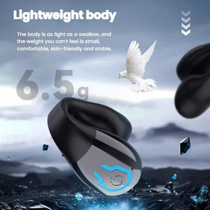 Bluetooth Earpiece Single Ear Clip-On Non-Intrusive Design Sports Headphones for Running(Skin) by bashfashion