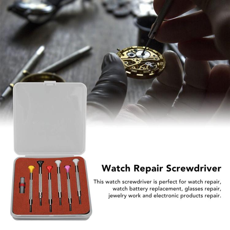6pcs / Set 0.8-1.8mm Flat Type Screwdriver Watch Repairing Driver Tool by bashfashion