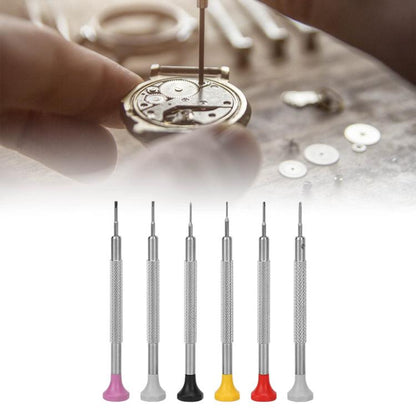 6pcs / Set 0.8-1.8mm Flat Type Screwdriver Watch Repairing Driver Tool by bashfashion