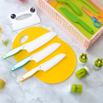 17 In 1 Children Plastic Cooking Knife Set Kids DIY Peeler Kicthen Tools by bashfashion