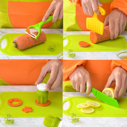 17 In 1 Children Plastic Cooking Knife Set Kids DIY Peeler Kicthen Tools by bashfashion