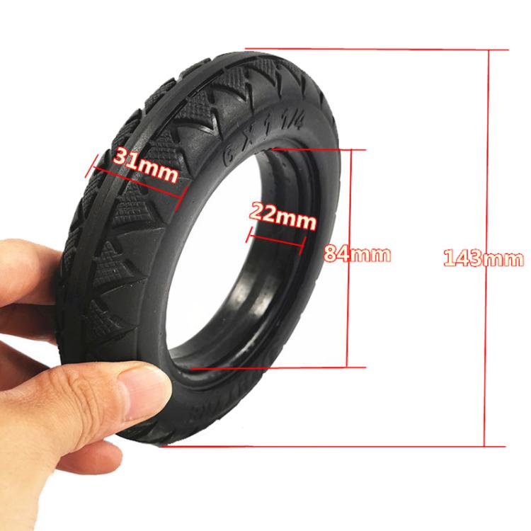 6 X 1 1 / 4 Electrical Scooter Mini Battery Bike Thickened Tire Accessories, Style: Flat-Proof Solid Tire by bashfashion