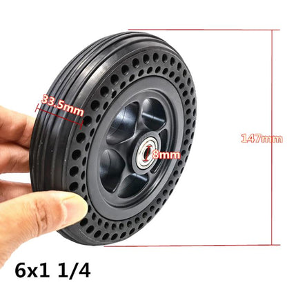 6 x 1 1 / 4 For Sida / Motus Wheelchair 6 inch Pneumatic Front Cellular Solid Tire Whole Wheel by bashfashion