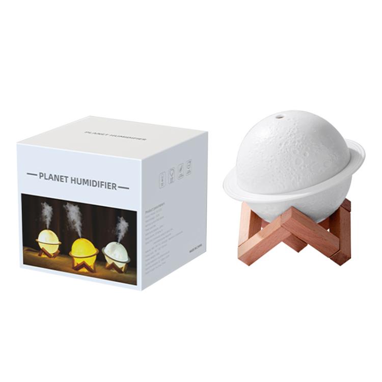 Humidifier USB Large Mist Volume Ambient Light Home Car Aromatherapy Humidifier Decoration Ornament(Moon Planet) by bashfashion