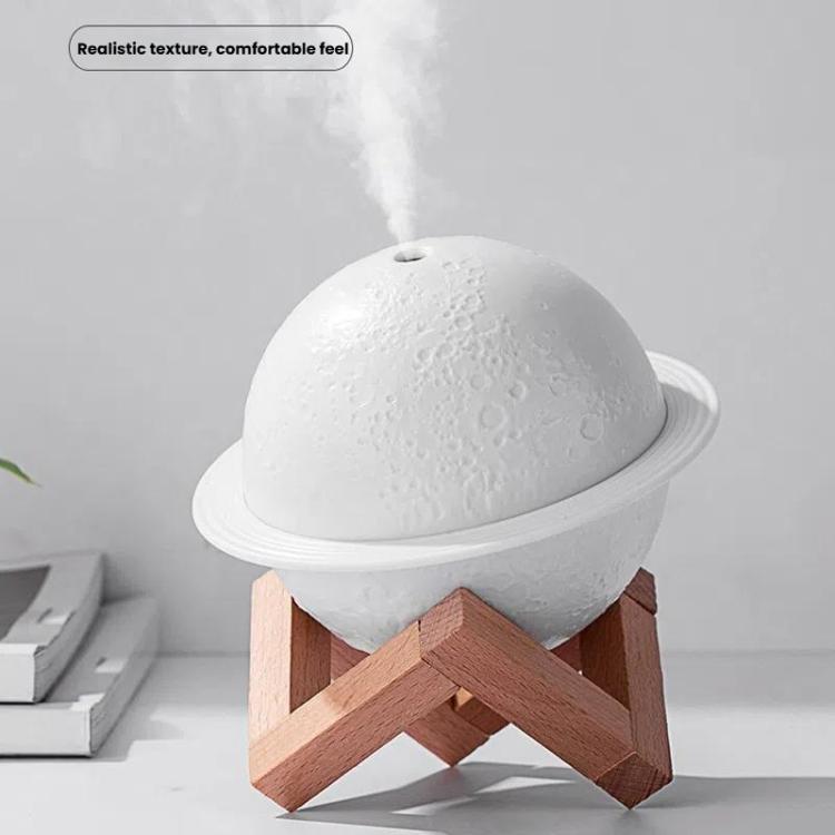 Humidifier USB Large Mist Volume Ambient Light Home Car Aromatherapy Humidifier Decoration Ornament(Moon Planet) by bashfashion