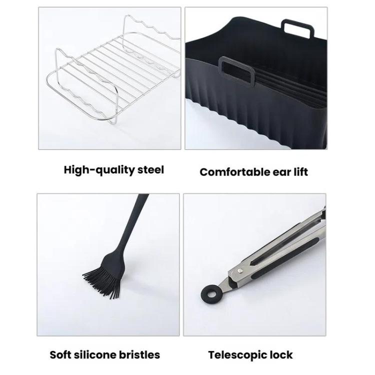 20 In 1 Air Fryer Accessories Set Airfryer Mold Liner Reusable Oven Grill Baking Rack by bashfashion