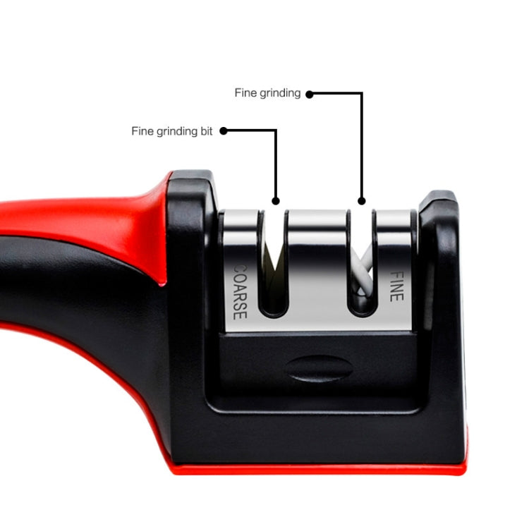 Ceramics Knife Sharpener with Square Handle(Red) by bashfashion