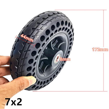 7 x 2 7 Inch Power Wheelchair Front Wheels Pneumatic Free Honeycomb Solid Tire Set Assembly Complete Wheel Set by bashfashion