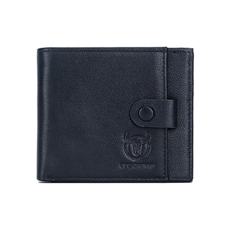 BULL CAPTAIN 038 RFID Anti-Theft Top Layer Cowhide Casual Wallet Driver ID Card Slot Wallet(Black) by BULL CAPTAIN