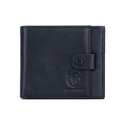 BULL CAPTAIN 038 RFID Anti-Theft Top Layer Cowhide Casual Wallet Driver ID Card Slot Wallet(Black) by BULL CAPTAIN