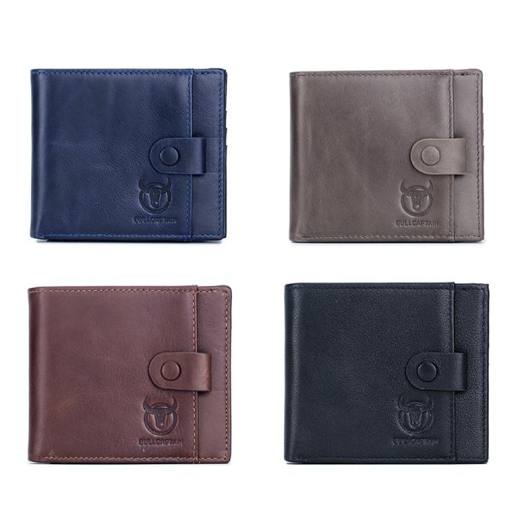 BULL CAPTAIN 038 RFID Anti-Theft Top Layer Cowhide Casual Wallet Driver ID Card Slot Wallet(Coffee) by BULL CAPTAIN