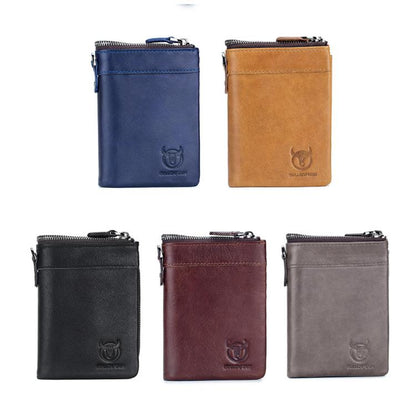 BULL CAPTAIN 050 RFID Anti-theft Top Layer Multi-Slot Wallet with Detachable Coin Purse(Gray) by BULL CAPTAIN