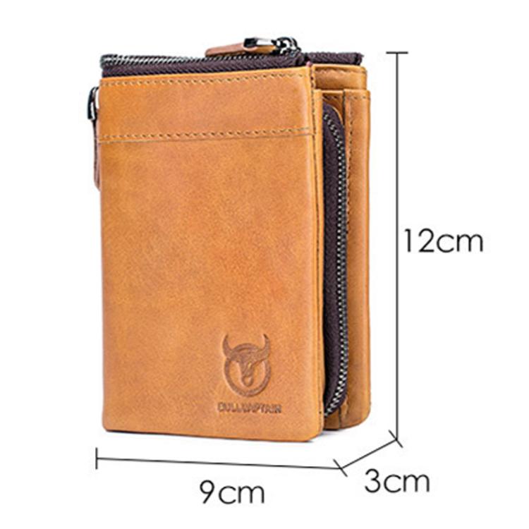 BULL CAPTAIN 050 RFID Anti-theft Top Layer Multi-Slot Wallet with Detachable Coin Purse(Blue) by BULL CAPTAIN