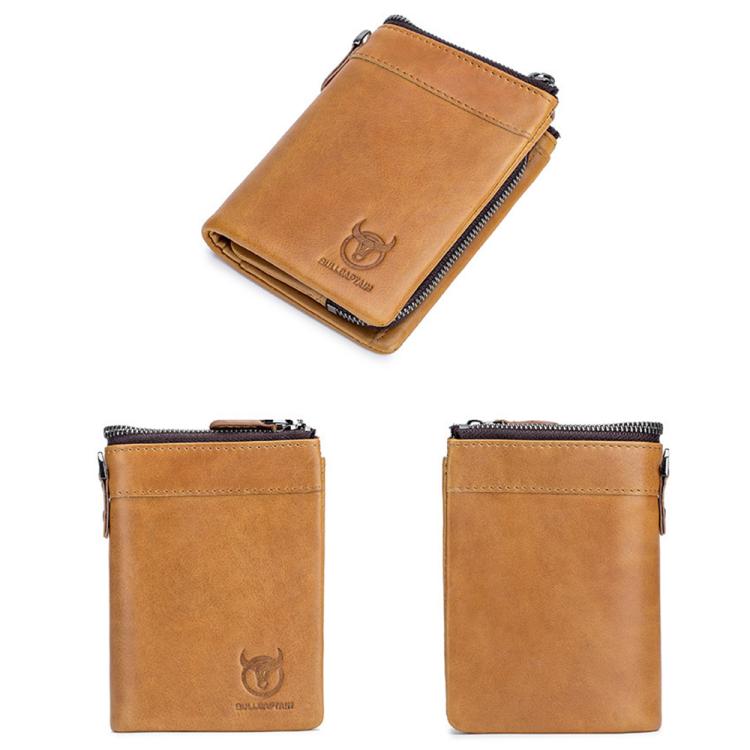 BULL CAPTAIN 050 RFID Anti-theft Top Layer Multi-Slot Wallet with Detachable Coin Purse(Gray) by BULL CAPTAIN