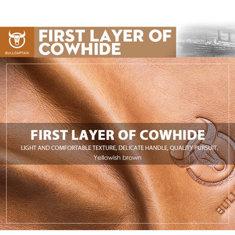 BULL CAPTAIN 050 RFID Anti-theft Top Layer Multi-Slot Wallet with Detachable Coin Purse(Black) by BULL CAPTAIN