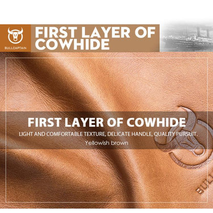 BULL CAPTAIN 050 RFID Anti-theft Top Layer Multi-Slot Wallet with Detachable Coin Purse(Black) by BULL CAPTAIN