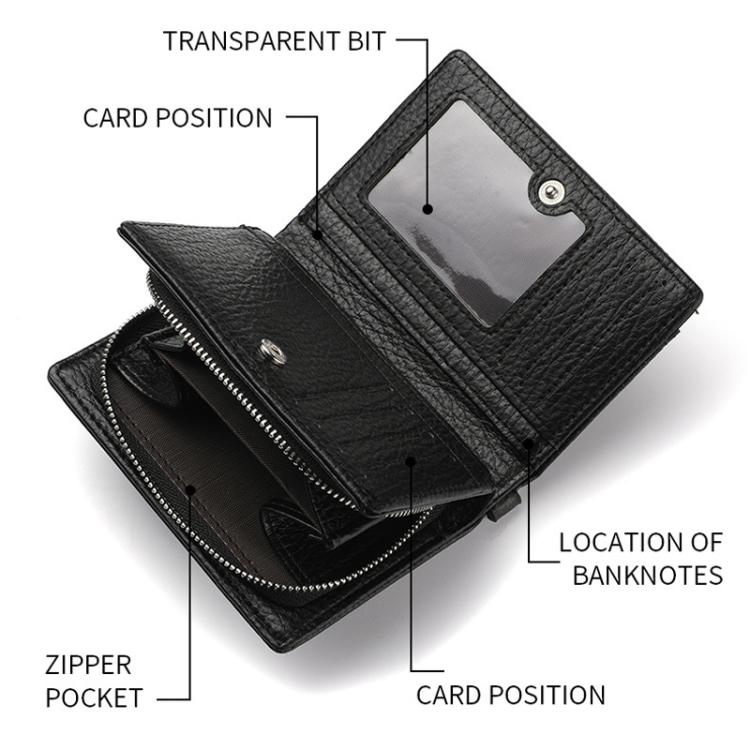 Dibaoleiou Men Anti-Theft Chain Wallet Retro Money Purse Driver License Card Bag Zipper Coin Purse(Coffee) by Dibaoleiou