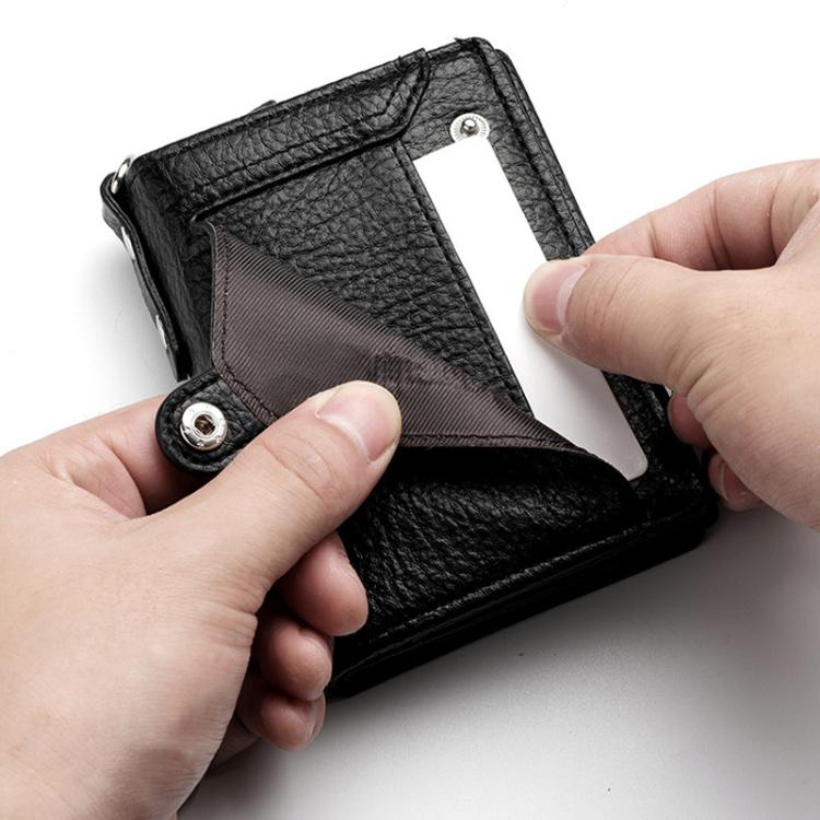 Dibaoleiou Men Anti-Theft Chain Wallet Retro Money Purse Driver License Card Bag Zipper Coin Purse(Coffee) by Dibaoleiou