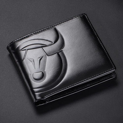 BULL CAPTAIN 0203 RFID Anti-theft Top-layer Cowhide Multiple Card Slots Wallet(Black Horizontal) by BULL CAPTAIN