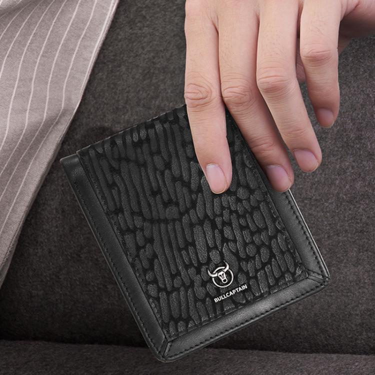 BULL CAPTAIN 07 RFID Anti-theft Top-layer Cowhide Multiple Card Slots Wallet(Gray) by BULL CAPTAIN