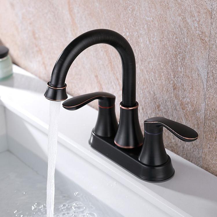 Dual Handle Two-Hole Bathroom Sink Faucet for Undermount Basin Separate Hot/Cold Water Controls, Spec: ORB-YH047 by bashfashion