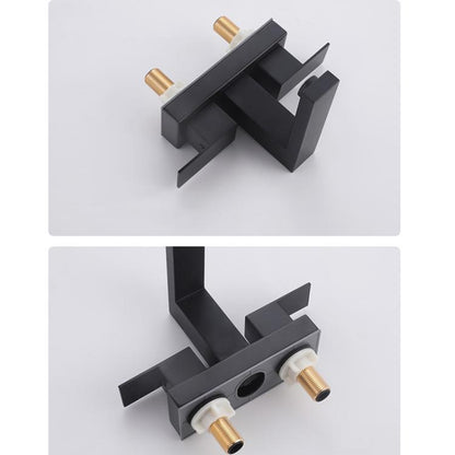 Dual Handle Two-Hole Bathroom Sink Faucet for Undermount Basin Separate Hot/Cold Water Controls, Spec: Brushed YH007 by bashfashion