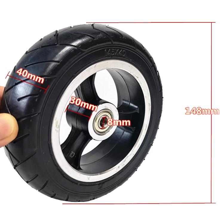 145 x 40 8mm 6 inch Electrical Scooter Rear Wheel Solid Explosion Proof Whole Wheel Assembly Tire by bashfashion