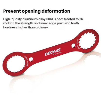 DECKAS DW-018 Aluminum Center Wrench Tool For DUB/TL-FC32/25/24 Multi-Function BB Wrench(Red) by DECKAS