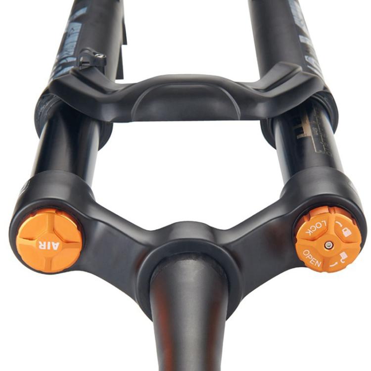 KRSEC XR36 Front Fork Straight Taper Tube Barrel Axle Mountain Bike Wire Damping Forks, Size: 27.5 inch(Black) by KRSEC