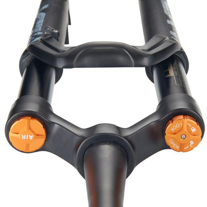 KRSEC XR36 Front Fork Straight Taper Tube Barrel Axle Mountain Bike Wire Damping Forks, Size: 27.5 inch(Black) by KRSEC