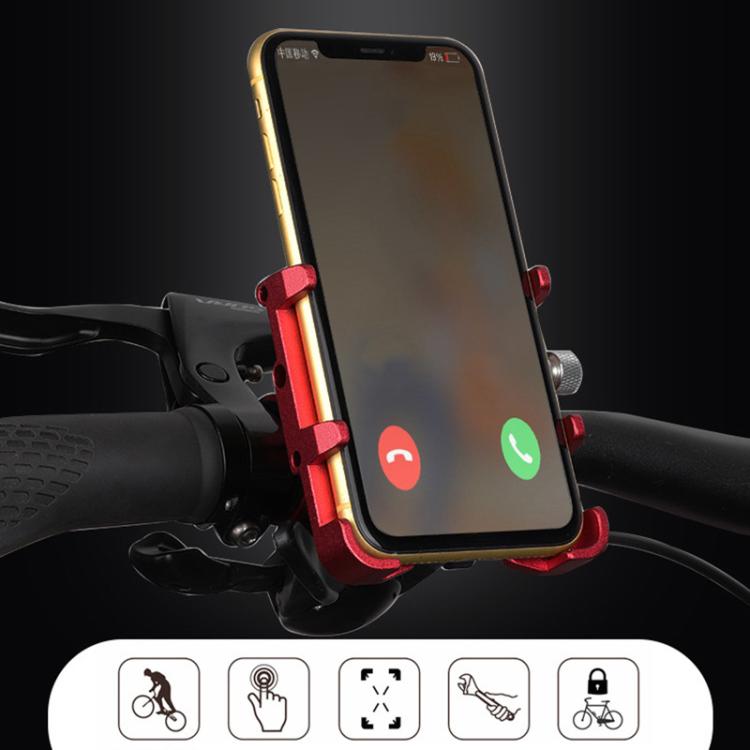 ENLEE E-300 Bicycle Cell Phone Holder Cycling Shockproof Navigation Mount(Red) by ENLEE