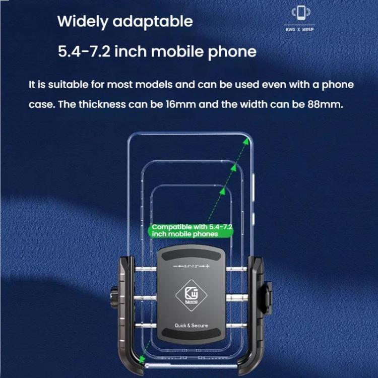 Kewig Motorcycle Bicycle Non-Blocking Mobile Phone Camera Navigation Bracket(M8SP-C1) by Kewig