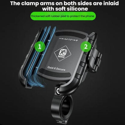 Kewig Motorcycle Bicycle Non-Blocking Mobile Phone Camera Navigation Bracket(M8SP-C1) by Kewig