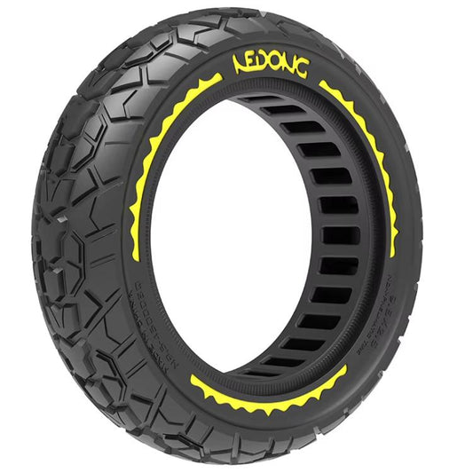 9.5 Inch Electrical Scooter Pneumatic Free Tires 9.5 x 2.50 Off-Road Skeleton Solid Tire, Color: Yellow by bashfashion