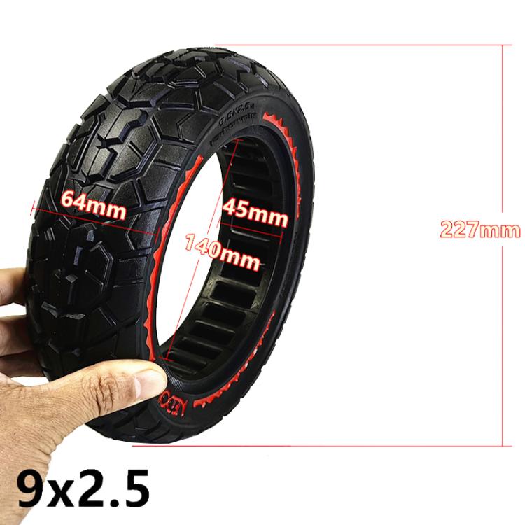 9.5 Inch Electrical Scooter Pneumatic Free Tires 9.5 x 2.50 Off-Road Skeleton Solid Tire, Color: Blue by bashfashion