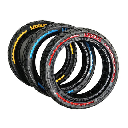 9.5 Inch Electrical Scooter Pneumatic Free Tires 9.5 x 2.50 Off-Road Skeleton Solid Tire, Color: Blue by bashfashion