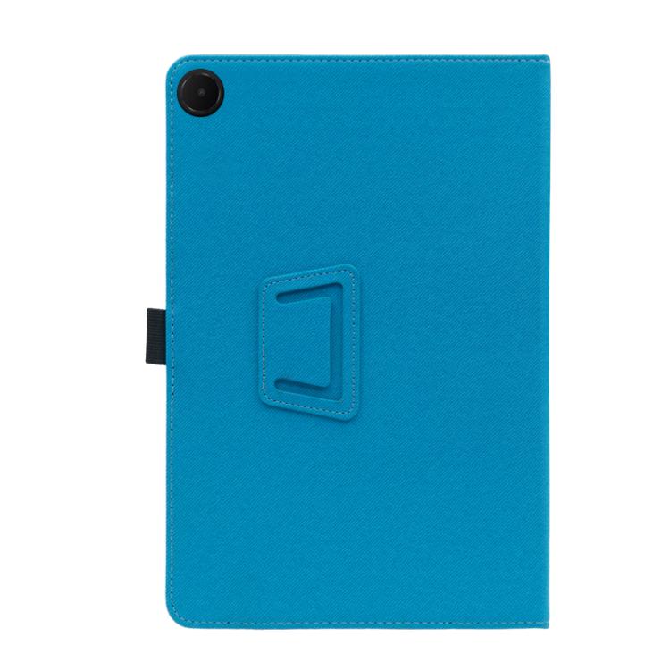 For TCL TAB 10L Gen 2 Tablet Case 10.1 inch 2-fold Vertical Support Hand Rest Leather Case Shell(Peacock Blue) by bashfashion