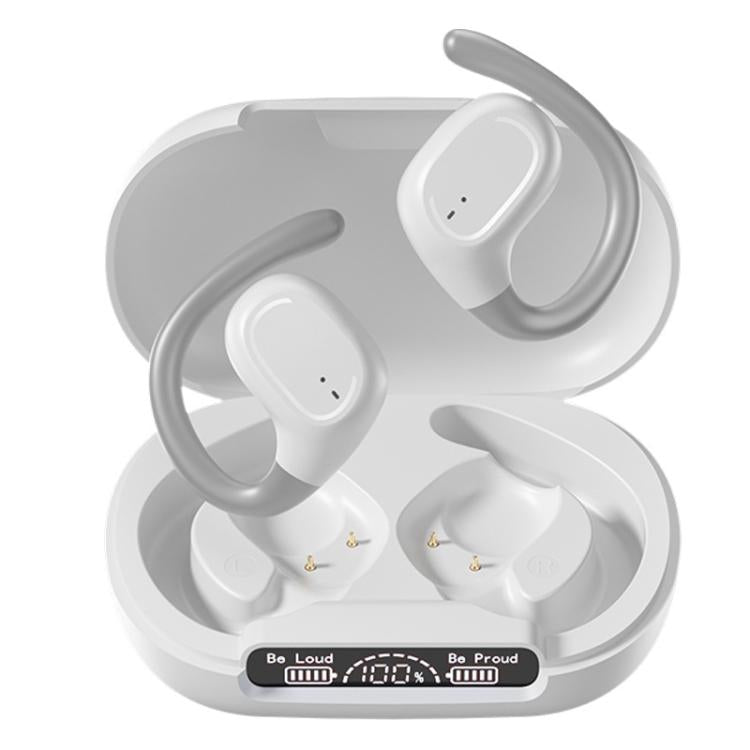 M200 Open-Ear Wireless Bluetooth Headphones Ear-Hook Earphone Waterproof Earpieces(White) by bashfashion